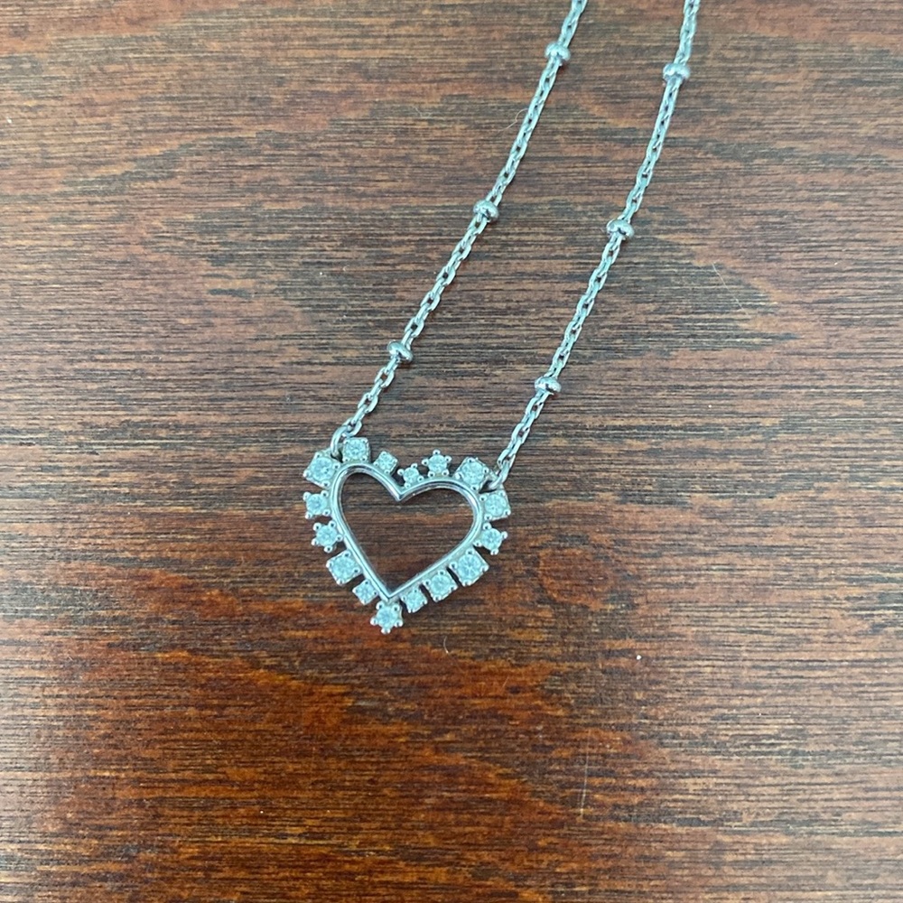 Kendra Scott Ari heart crystal adjustable necklace